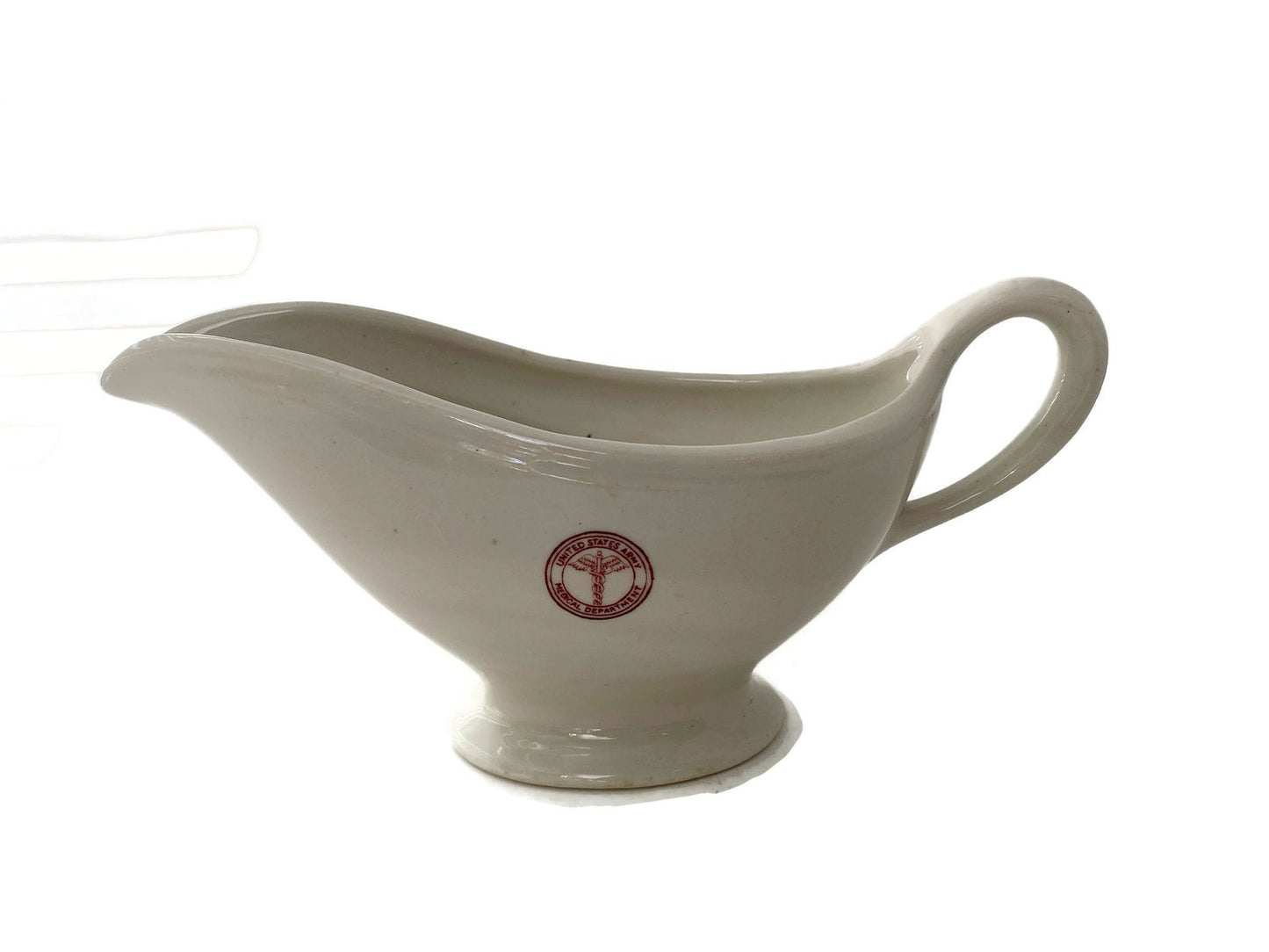 Vintage US Army Medical Department Gravy Boat - Duckwells