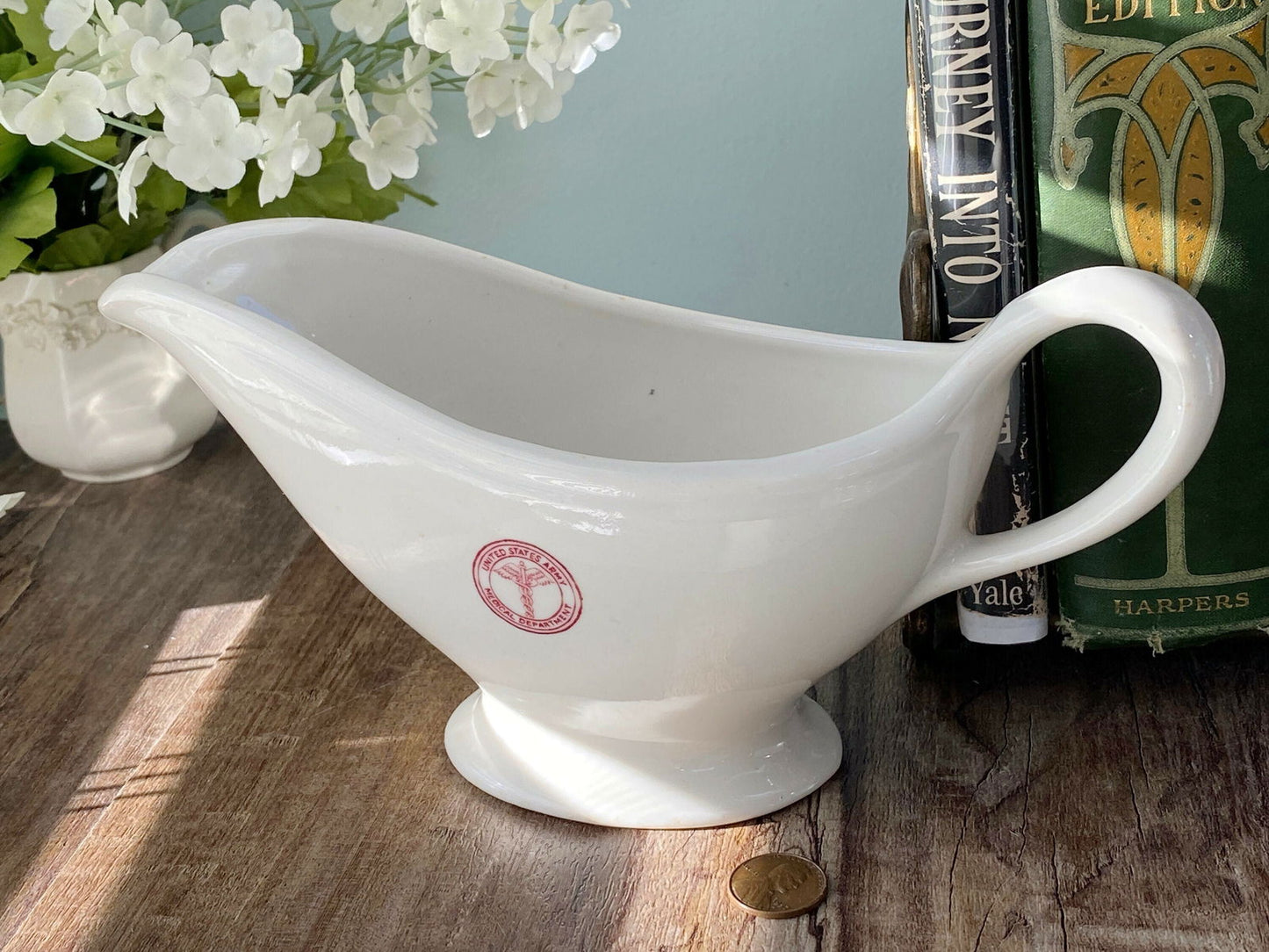 Vintage US Army Medical Department Gravy Boat - Duckwells