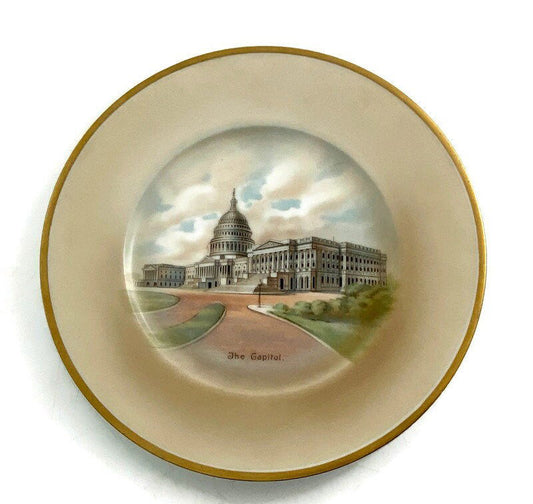 Vintage U.S. Capitol Souvenir Plate at Duckwells