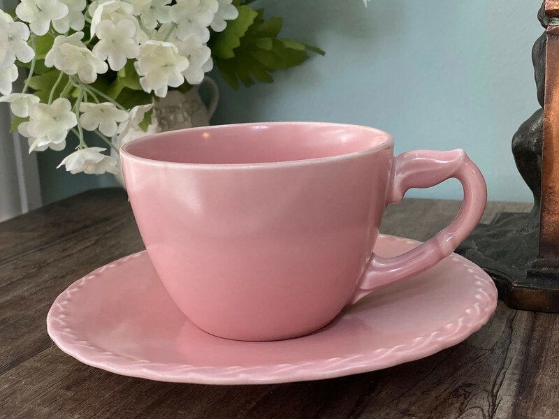 Vintage Vernon Kilns California Pottery Cup and Saucer at Duckwells
