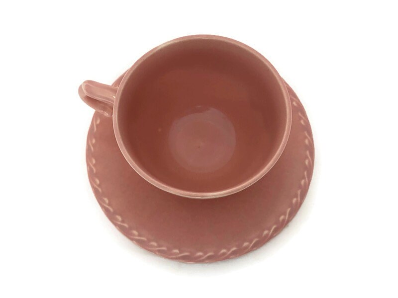 Vintage Vernon Kilns California Pottery Cup and Saucer at Duckwells