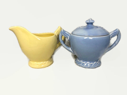 Vintage Vernon Kilns California Pottery Sugar and Creamer at Duckwells