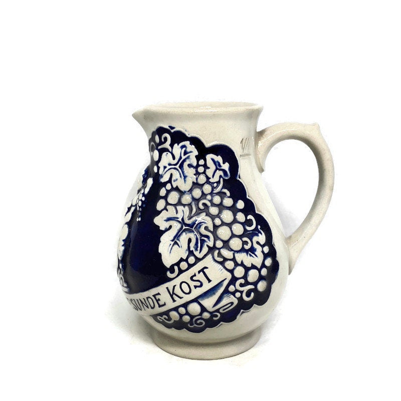 Vintage Vienna Austria Stoneware Wine Pitcher Jug at Duckwells