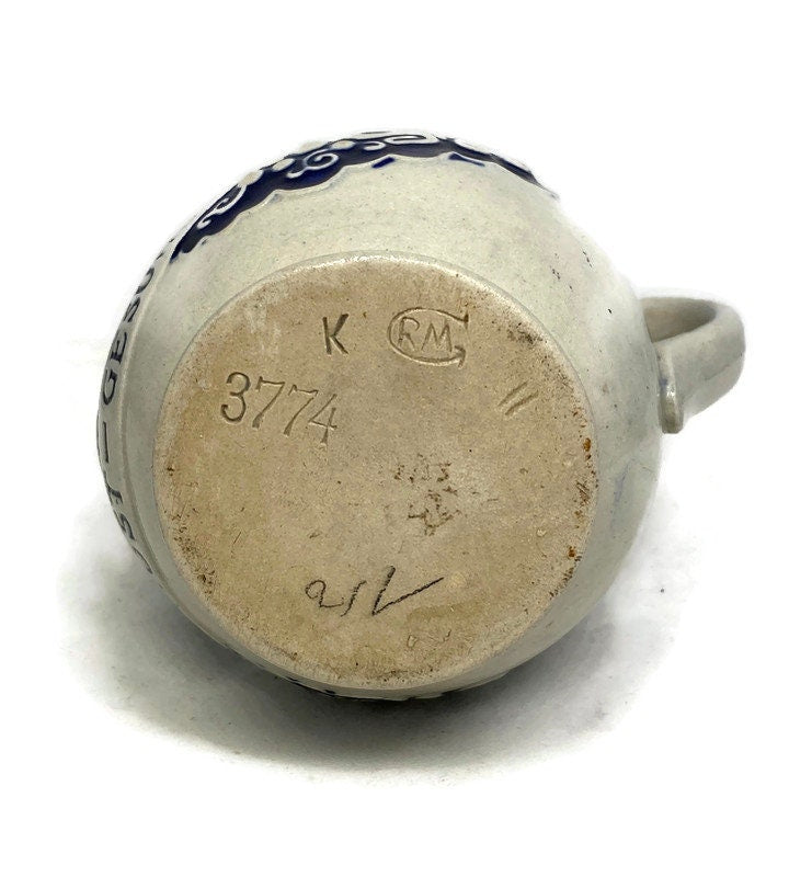 Vintage Vienna Austria Stoneware Wine Pitcher Jug at Duckwells