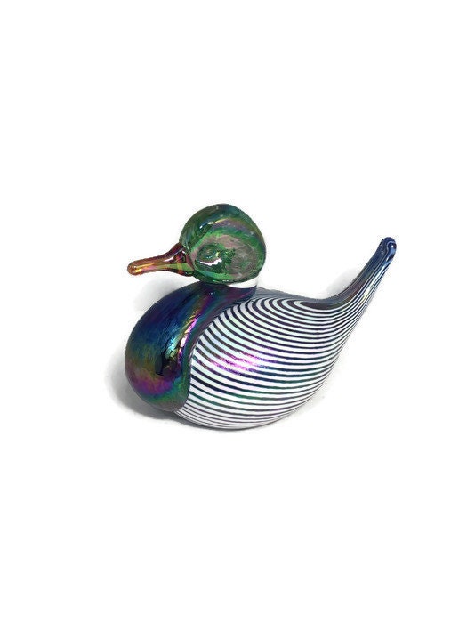 Vintage Vines Studio Glass Duck - Duckwells