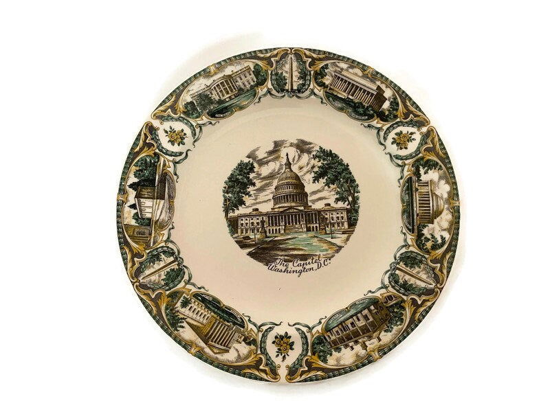 Vintage Washington DC Souvenir Small Plate - The Capitol Collectible - Duckwells