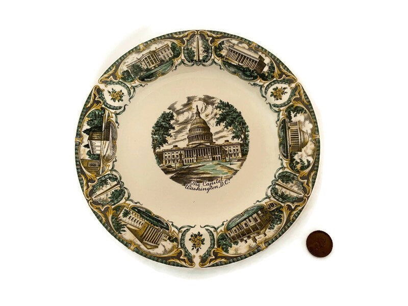 Vintage Washington DC Souvenir Small Plate - The Capitol Collectible - Duckwells