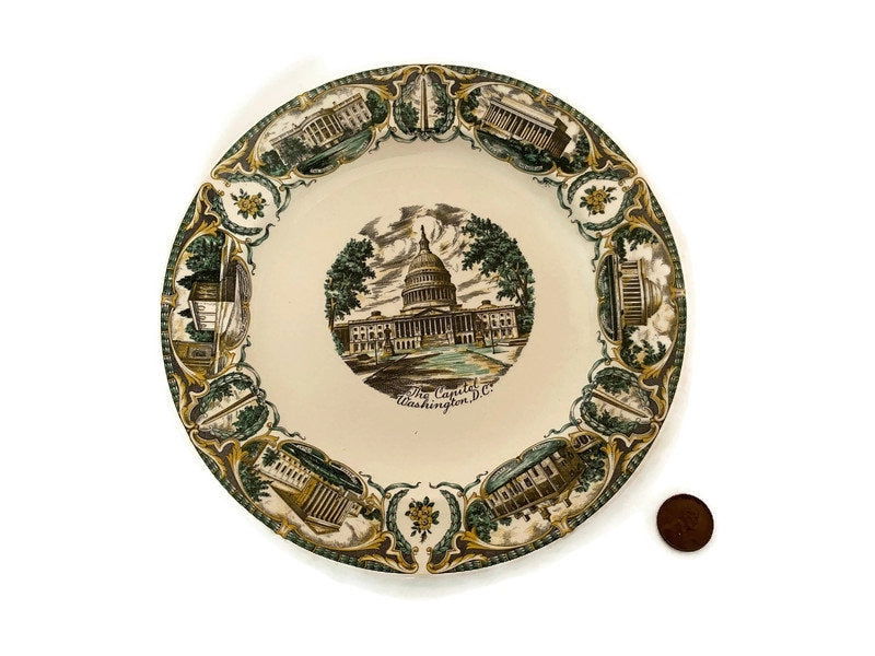Vintage Washington DC Souvenir Small Plate - The Capitol Collectible - Duckwells