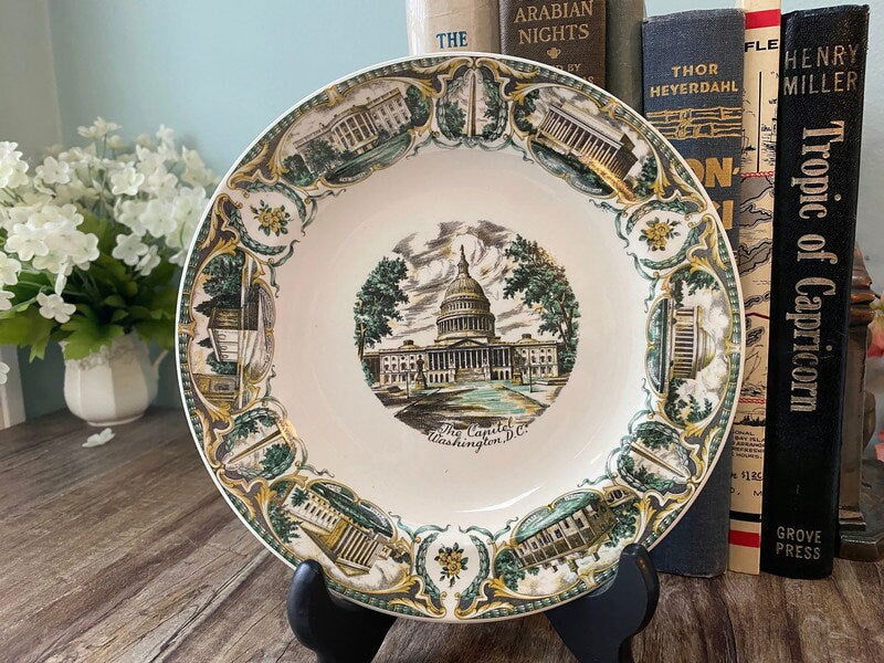 Vintage Washington DC Souvenir Small Plate - The Capitol Collectible - Duckwells