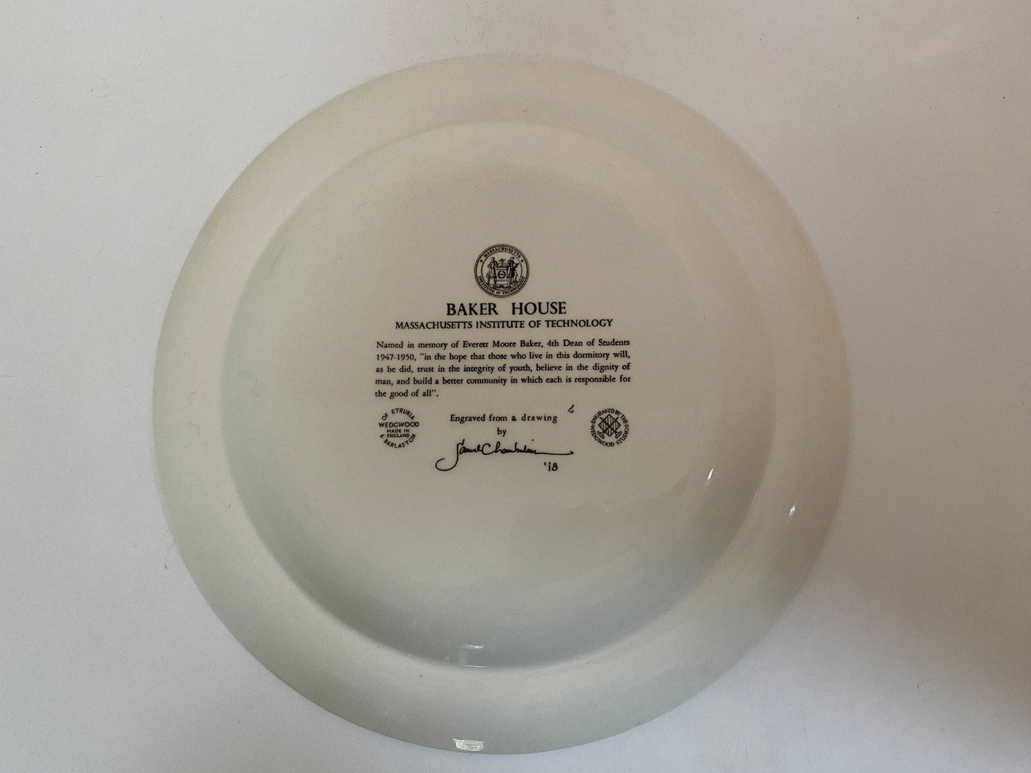 Vintage Wedgwood MIT Plate at Duckwells