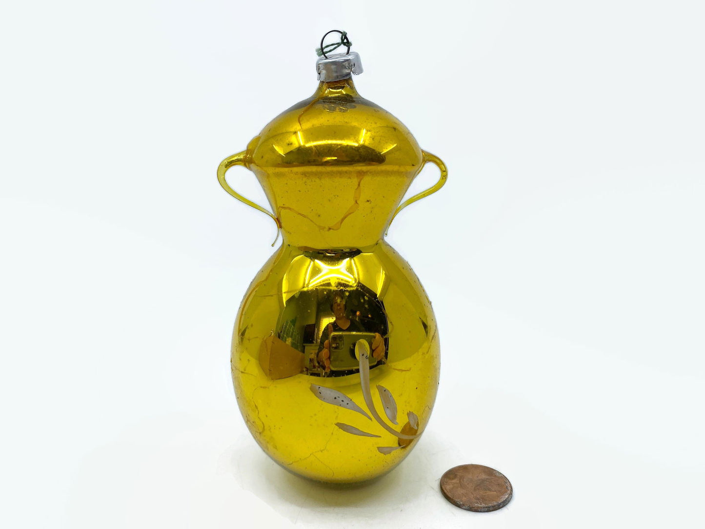 Vintage West German Mercury Glass Christmas Ornament - Duckwells