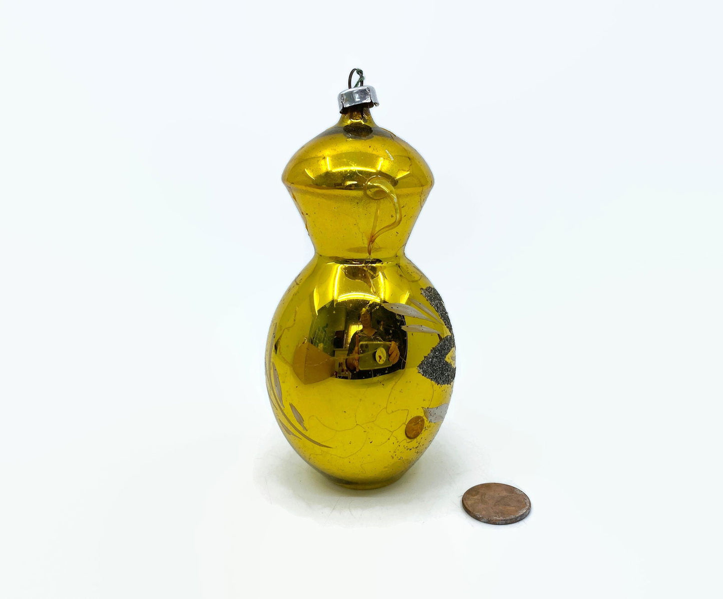 Vintage West German Mercury Glass Christmas Ornament - Duckwells