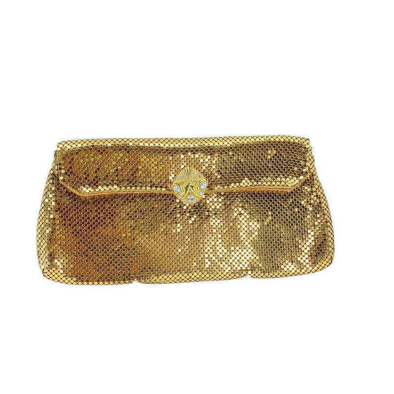 Vintage Whiting and Davis Gold Metal Mesh Purse - Duckwells