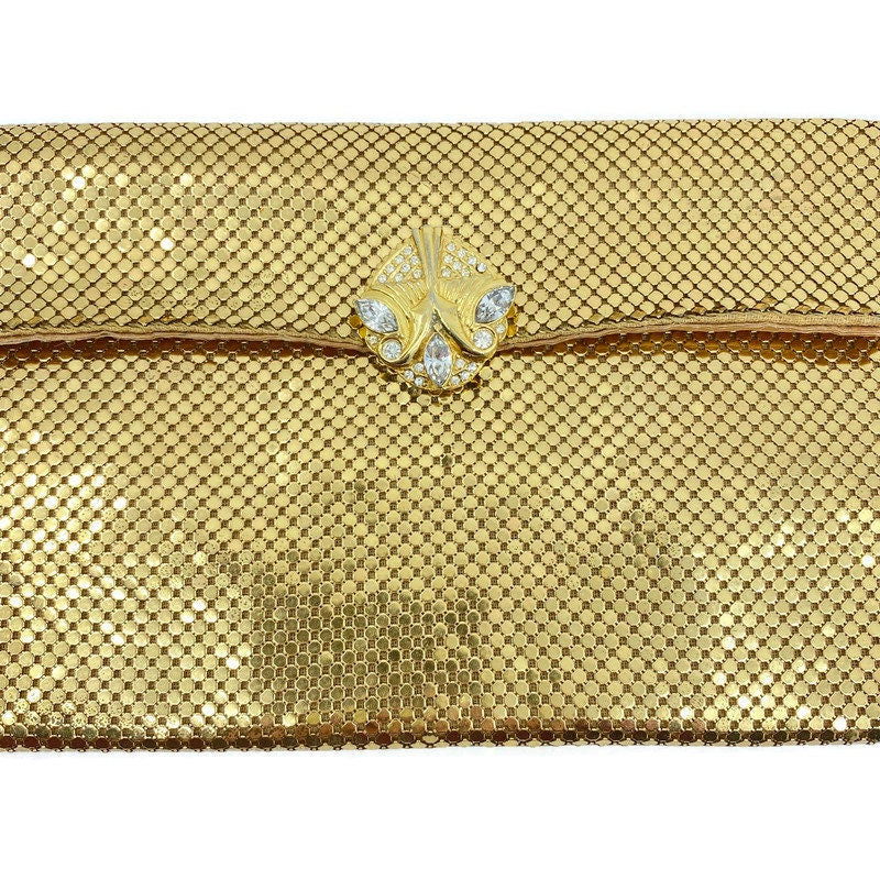 Vintage Whiting and Davis Gold Metal Mesh Purse - Duckwells