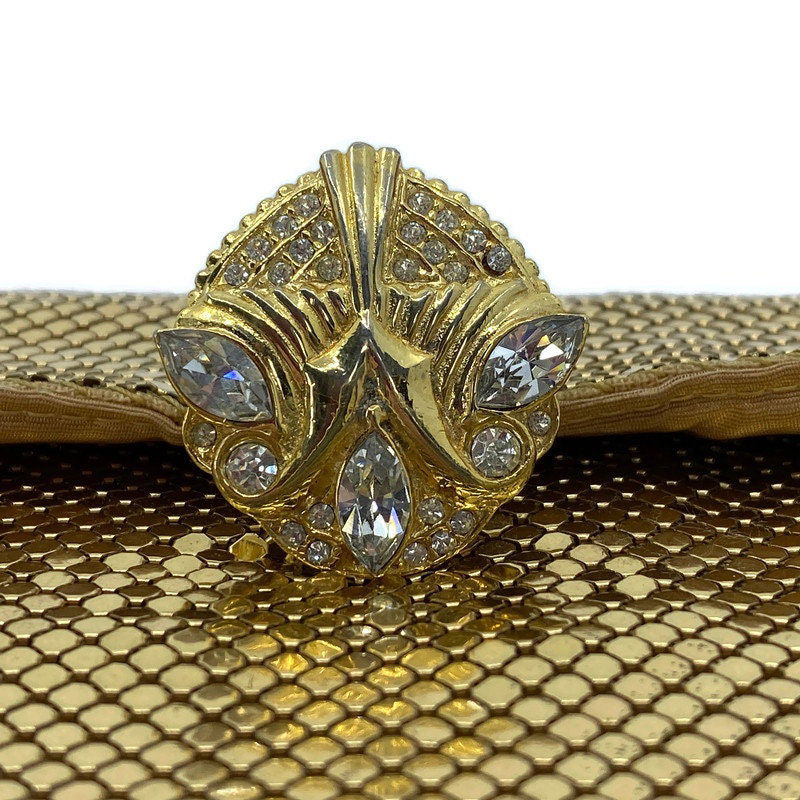 Vintage Whiting and Davis Gold Metal Mesh Purse - Duckwells