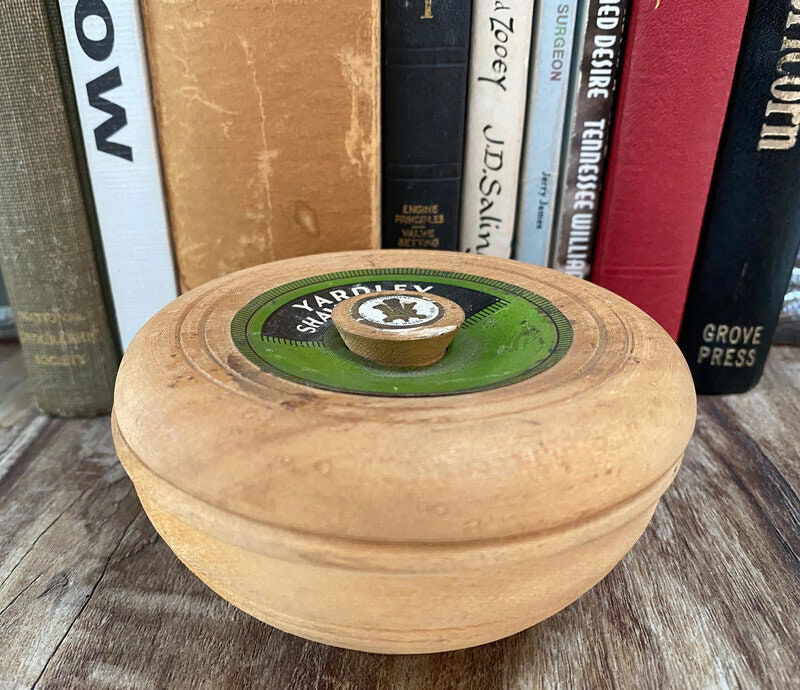 Vintage Yardley Shaving Soap Wood Lidded Box at Duckwells