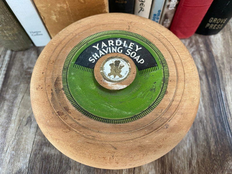 Vintage Yardley Shaving Soap Wood Lidded Box at Duckwells