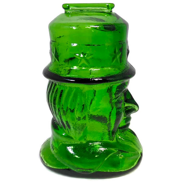 Vintage Uncle Sam Glass Coin Bank - Duckwells