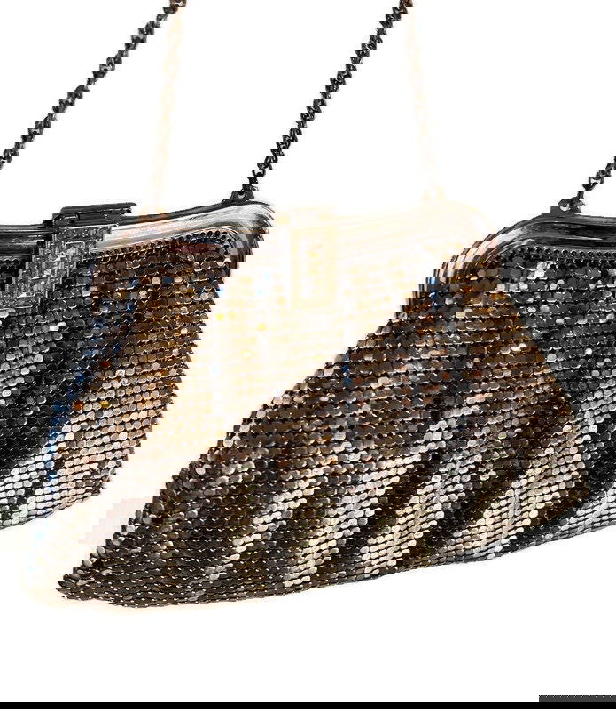 Whiting and Davis Silver Metal Mesh Coin Purse at Duckwells