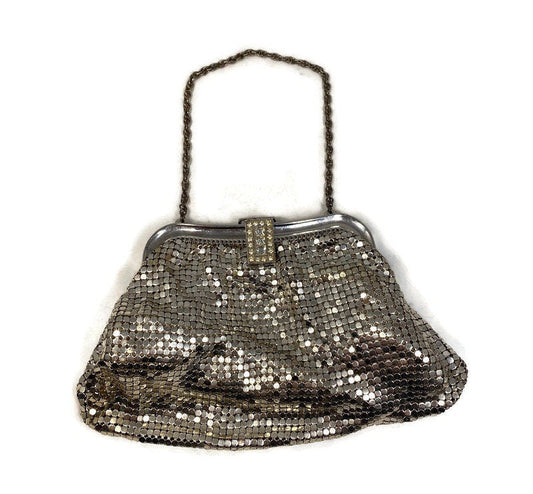 Whiting and Davis Silver Metal Mesh Coin Purse at Duckwells