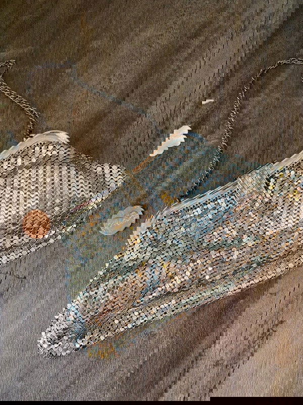 Whiting and Davis Silver Metal Mesh Coin Purse at Duckwells