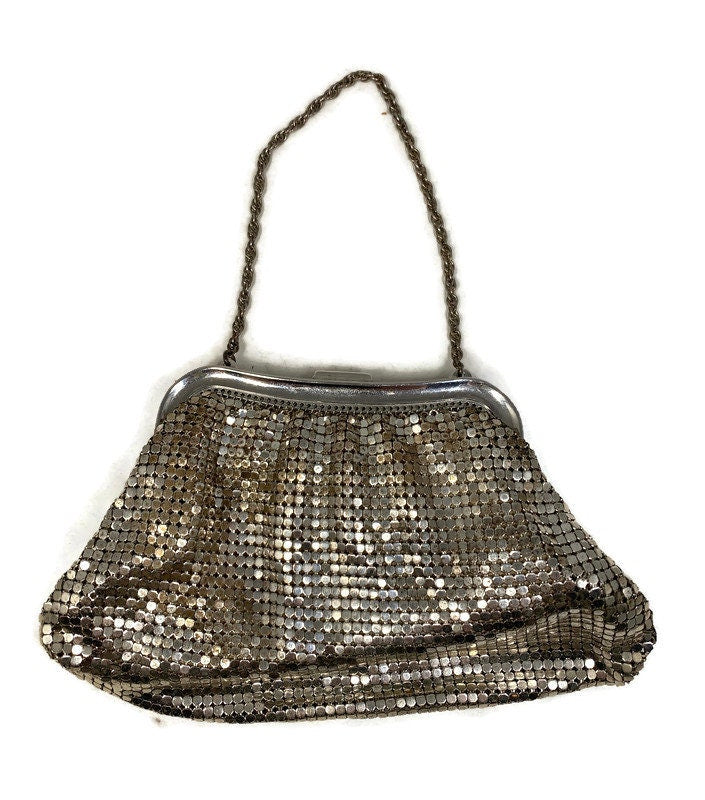 Whiting and Davis Silver Metal Mesh Coin Purse at Duckwells