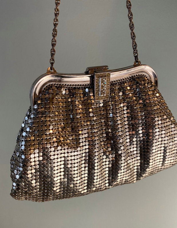 Whiting and Davis Silver Metal Mesh Coin Purse at Duckwells