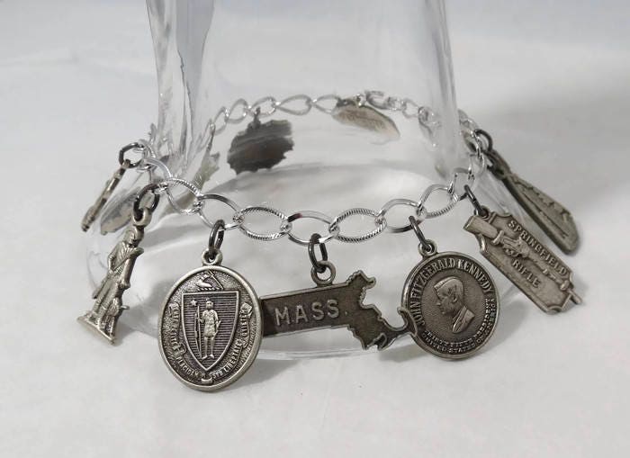 Saints Charm Bracelet in Sterling Silver, 7.25