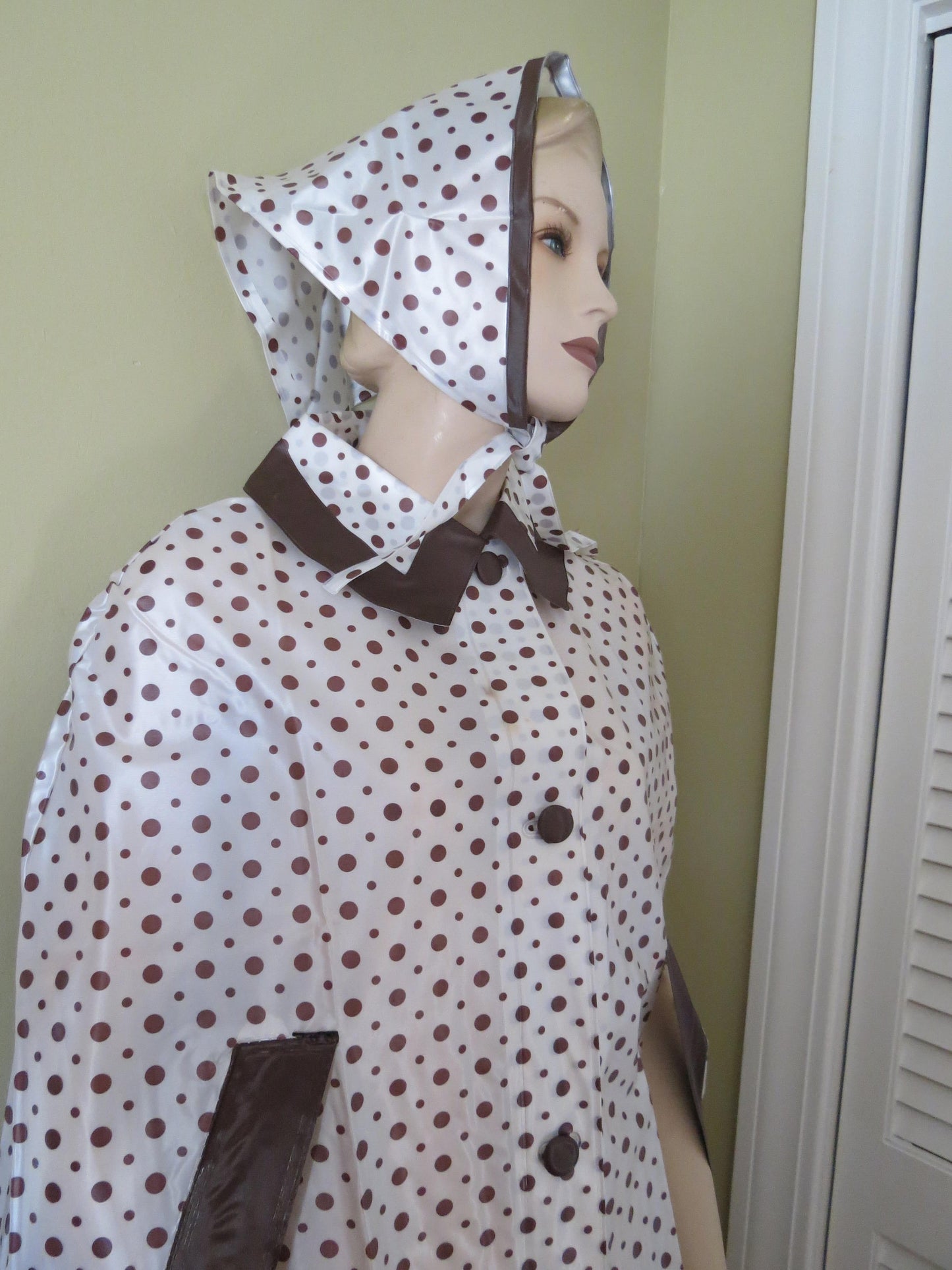 Mod 1960's Vinyl Cape and Scarf at Duckwells