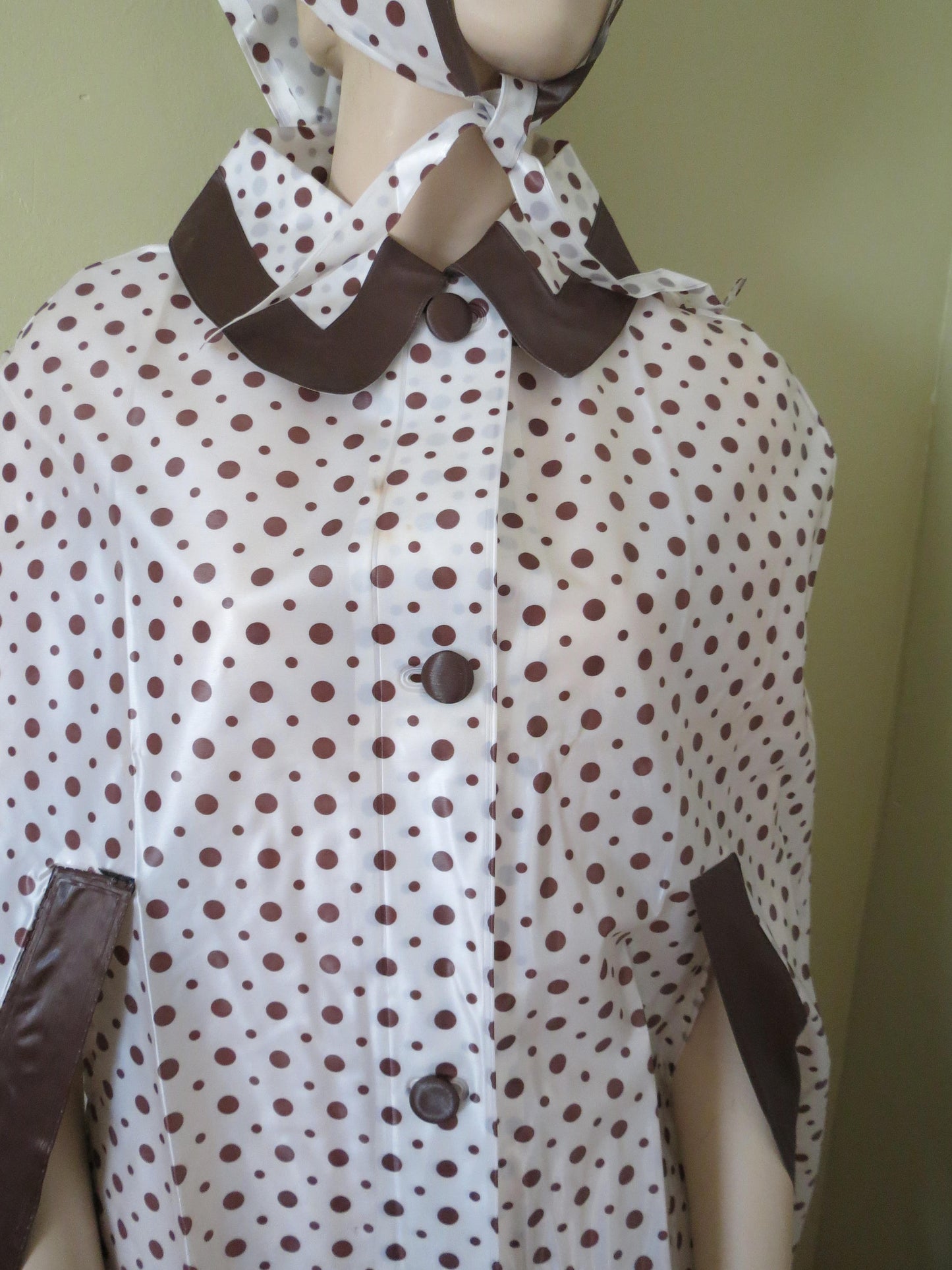 Mod 1960's Vinyl Cape and Scarf at Duckwells