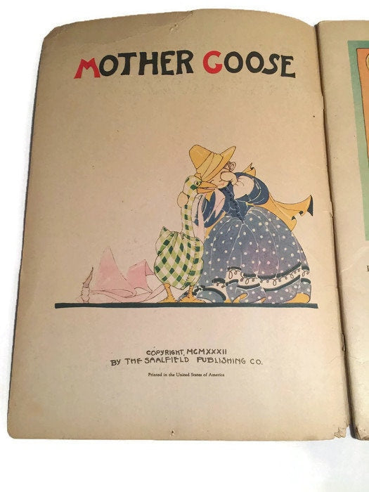 1932 Children's Mother Goose Book at Duckwells
