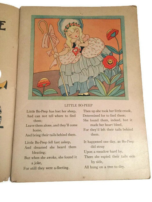 Vintage Children's Book - Mother Goose, 1932 Edition, Saalfield Publishing, Collectible - Duckwells