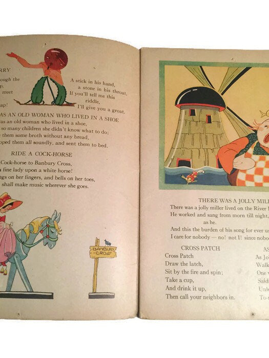 Vintage Children's Book - Mother Goose, 1932 Edition, Saalfield Publishing, Collectible - Duckwells