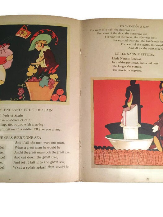 Vintage Children's Book - Mother Goose, 1932 Edition, Saalfield Publishing, Collectible - Duckwells