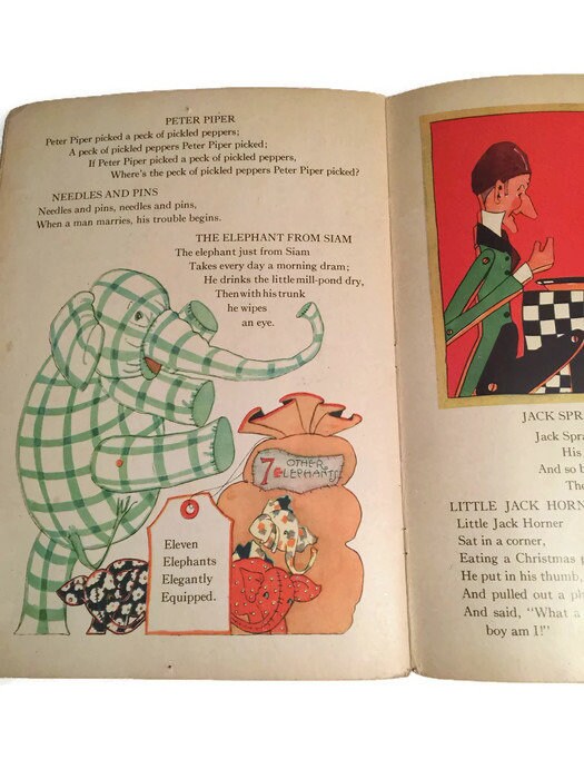 Vintage Children's Book - Mother Goose, 1932 Edition, Saalfield Publishing, Collectible - Duckwells