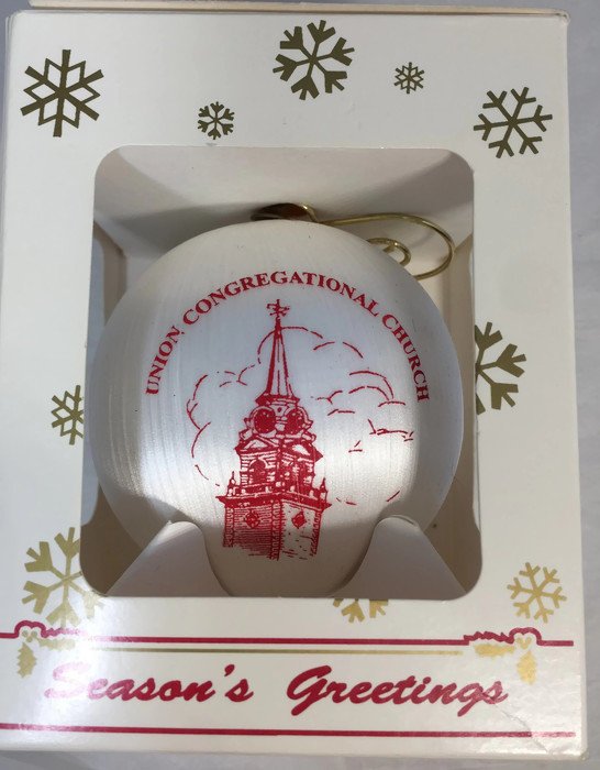 Union Congregational Church Christmas Ornament, Weymouth Massachusetts at Duckwells
