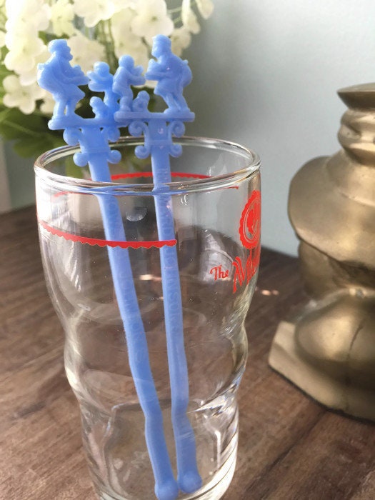Mid Century Howard Johnson's Swizzle Sticks, Restaurant Souvenir Drink Stirrers - Duckwells