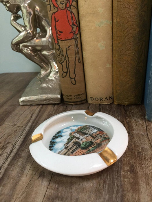 Vintage Monaco Ashtray, Midcentury Souvenir Palais du Prince - Duckwells