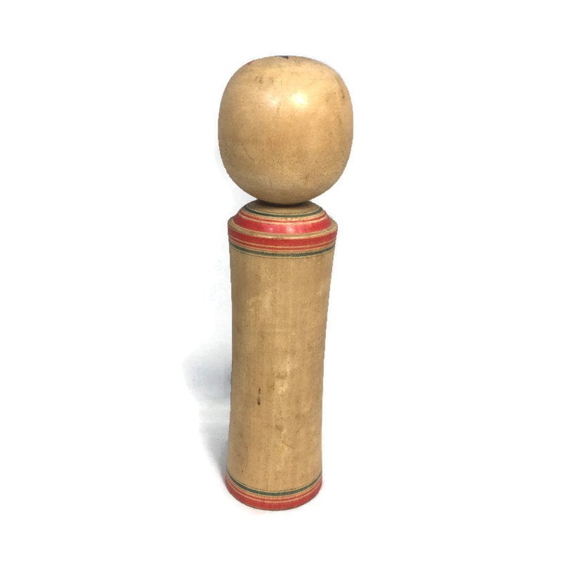 Vintage Kokeshi Doll, Signed Japanese Wood Collectible Figurine - Duckwells