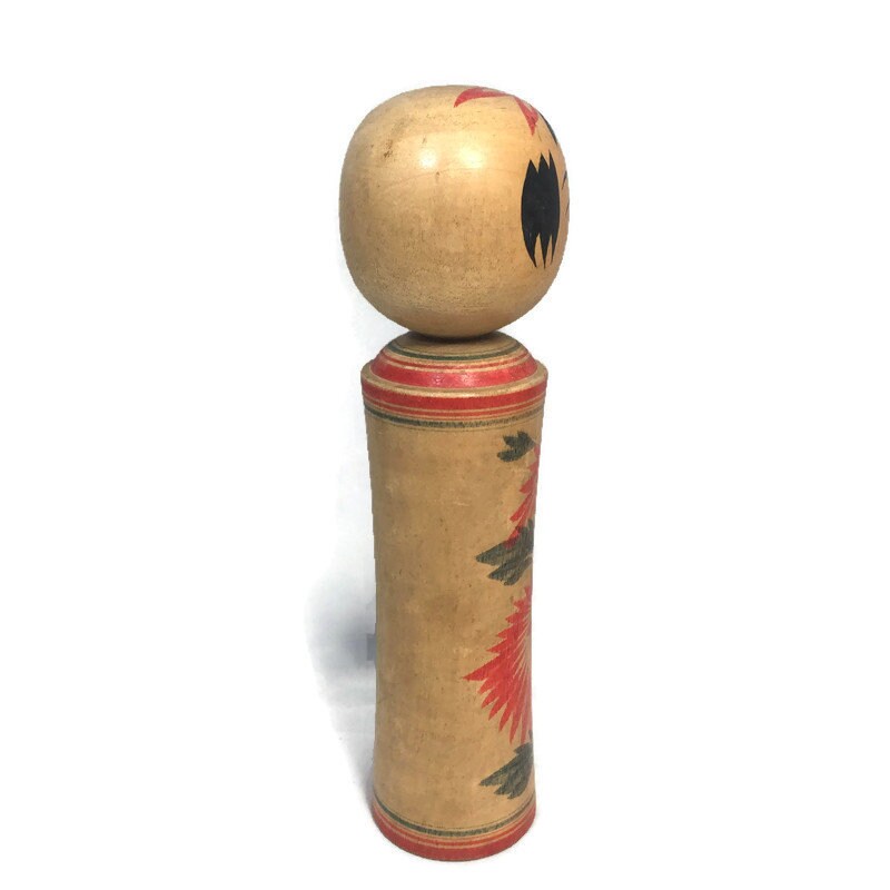 Vintage Kokeshi Doll, Signed Japanese Wood Collectible Figurine - Duckwells