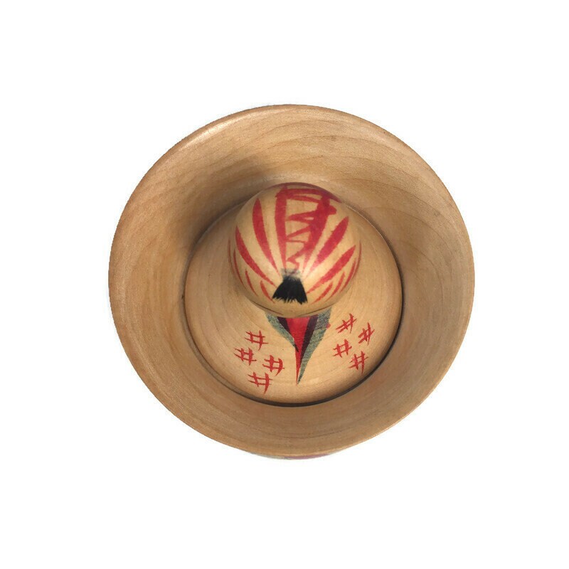 Vintage Kokeshi Jar, Signed Japanese Wood Collectible Storage Container - Duckwells
