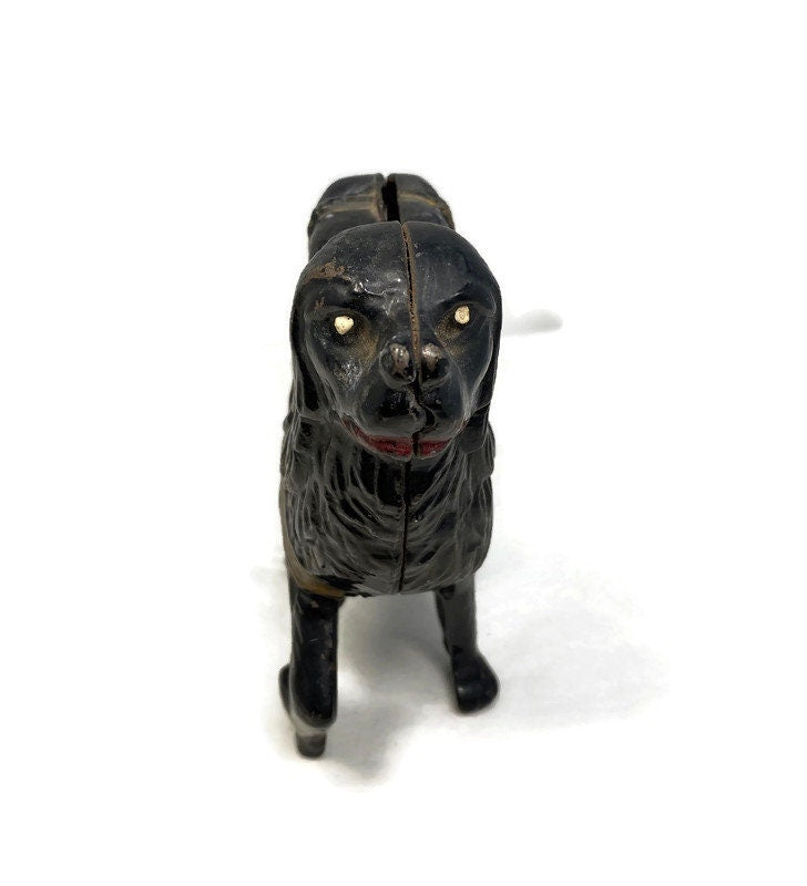 Vintage Cast Iron Dog Bank, Rustic Animal Collectible Home Decor at Duckwells