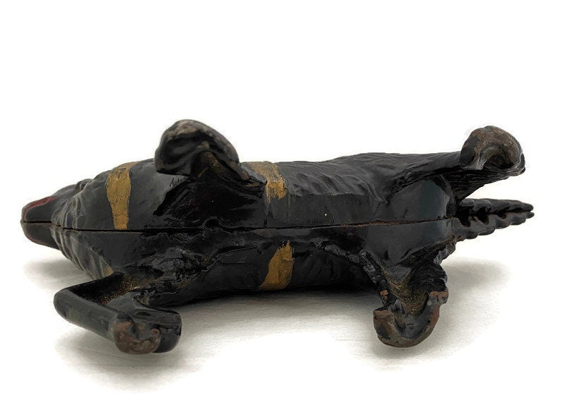 Vintage Cast Iron Dog Bank, Rustic Animal Collectible Home Decor at Duckwells