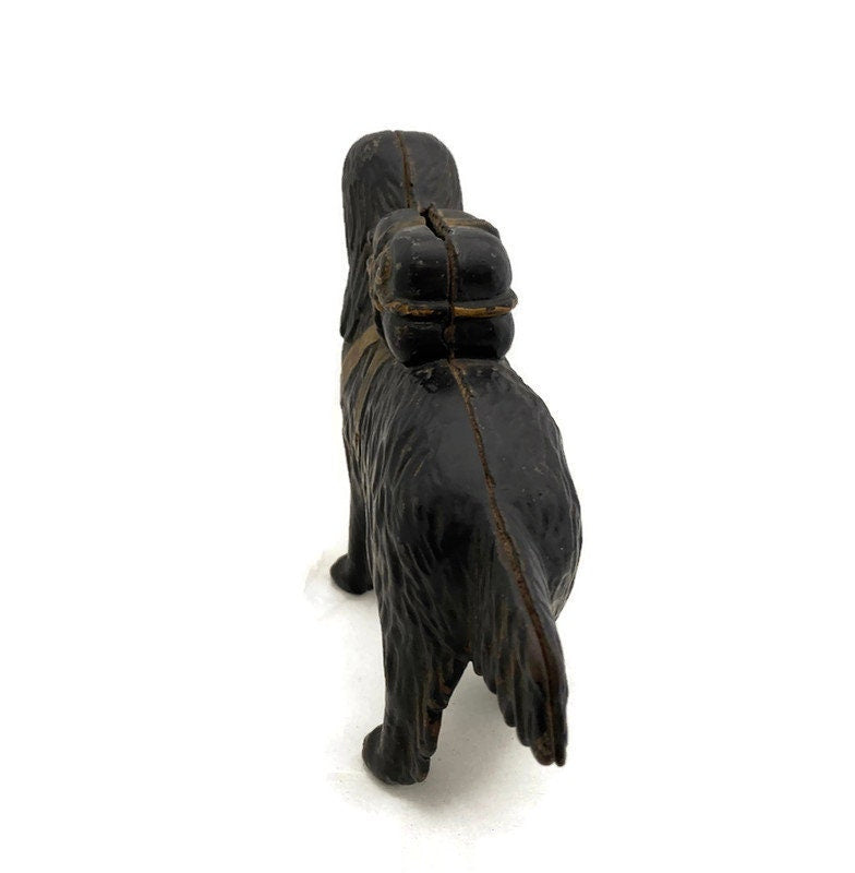 Vintage Cast Iron Dog Bank, Rustic Animal Collectible Home Decor at Duckwells