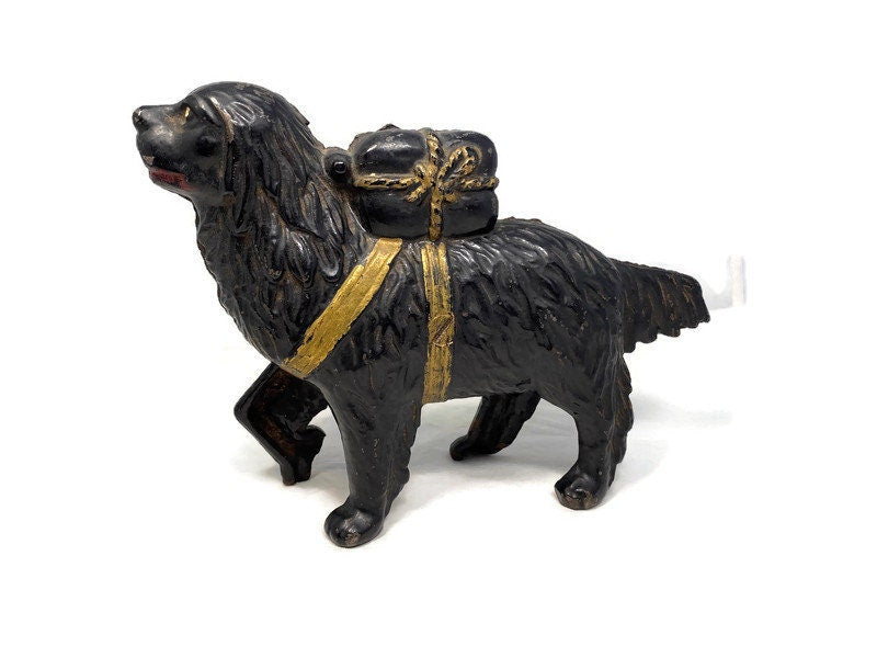 Vintage Cast Iron Dog Bank, Rustic Animal Collectible Home Decor at Duckwells