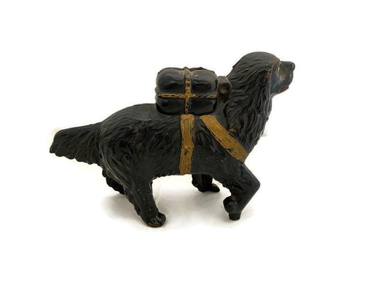 Vintage Cast Iron Dog Bank, Rustic Animal Collectible Home Decor at Duckwells