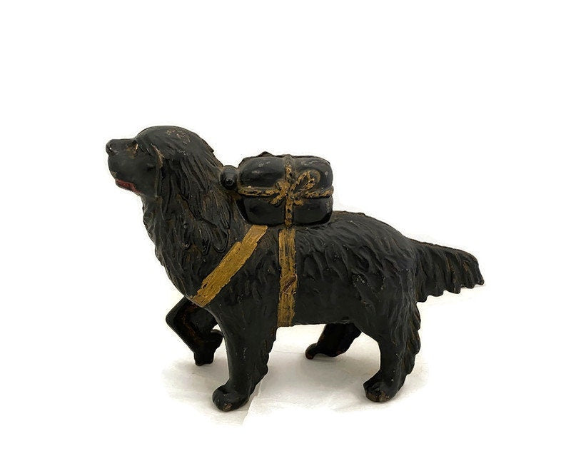 Vintage Cast Iron Dog Bank, Rustic Animal Collectible Home Decor at Duckwells