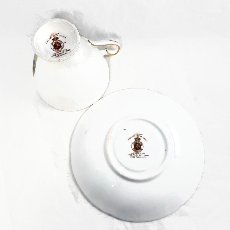 Vintage Hyde Park, New York Teacup and Saucer Souvenir from the Home of Franklin D. Roosevelt - Duckwells