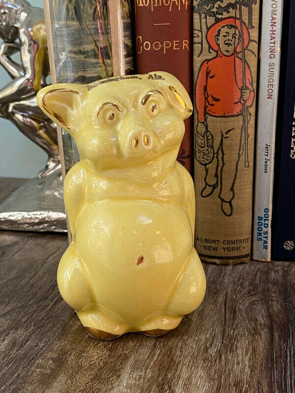 Vintage Piggy Bank, Ceramic Souvenir of Birmingham, Alabama