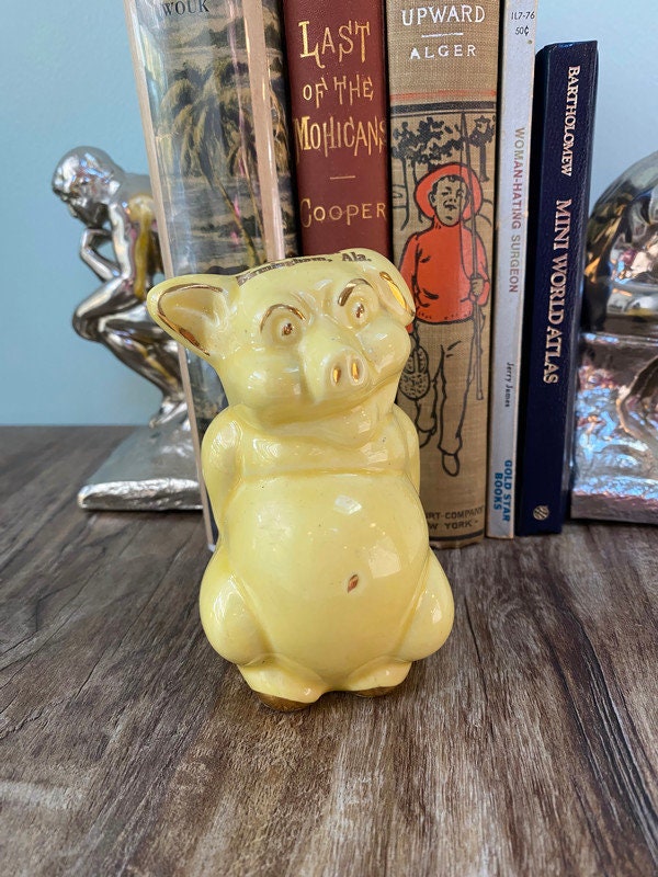 Vintage Piggy Bank, Ceramic Souvenir of Birmingham, Alabama